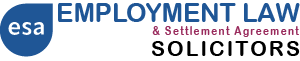 Logo of ESA Employment Law & Settlement Agreement Solicitors, featuring blue and black text.
