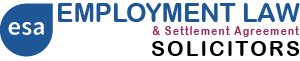 Logo of ESA Employment Law & Settlement Agreement Solicitors, featuring blue and black text.